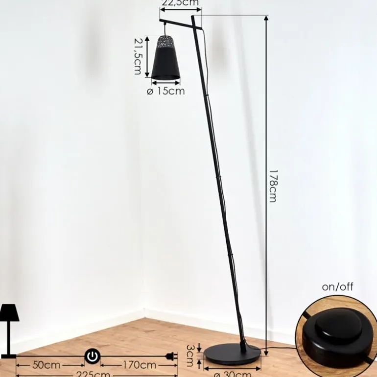 Lampadaire Juvansbo Noir, 1 lumière