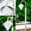 Lampadaire Kasan Acier inoxydable, Blanc, 1 lumière