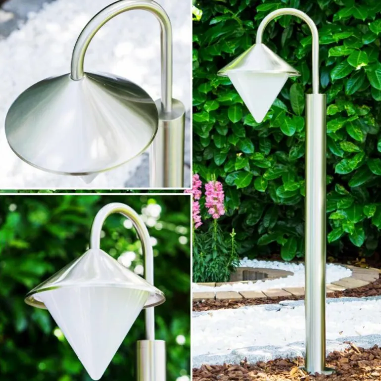 Lampadaire Kasan Acier inoxydable, Blanc, 1 lumière