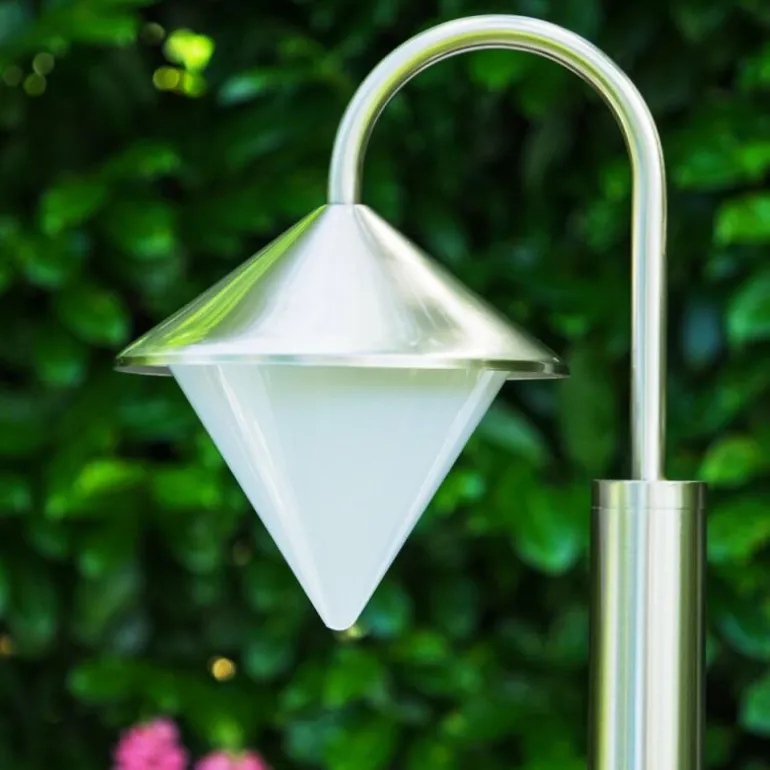Lampadaire Kasan Acier inoxydable, Blanc, 1 lumière