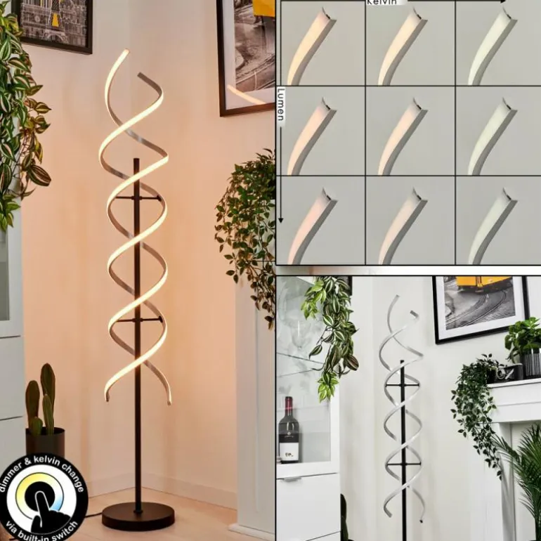 Lampadaire Khovet LED Noir, 1 lumière