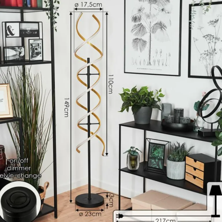 Lampadaire Khovet LED Noir, 1 lumière