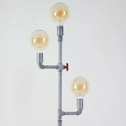 Lampadaire Kolyma Gris, Rouge, 3 lumières