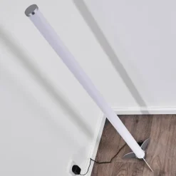 Lampadaire LED RGB Globo ROCKY Argenté, 1 lumière, Télécommandes, Changeur de couleurs