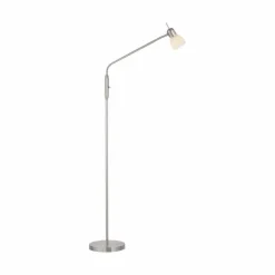 Lampadaire Leuchten-Direkt KARO Acier brossé, 1 lumière