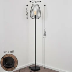 Lampadaire Luano Noir, 1 lumière