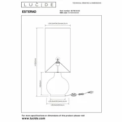 Lampadaire Lucide ESTERAD Vert, 1 lumière