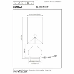 Lampadaire Lucide ESTERAD Orange, 1 lumière
