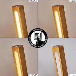 Lampadaire Madou LED Écru, Noir, 1 lumière