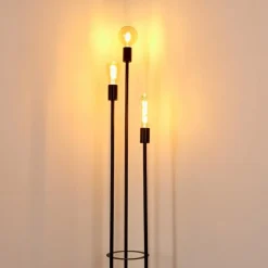 Lampadaire Maidford Noir, 3 lumières