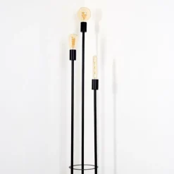 Lampadaire Maidford Noir, 3 lumières