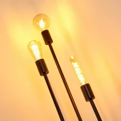 Lampadaire Maidford Noir, 3 lumières