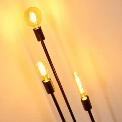 Lampadaire Maidford Noir, 3 lumières
