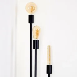 Lampadaire Maidford Noir, 3 lumières