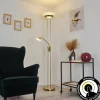 Lampadaire Mairoa LED Laiton, 2 lumières