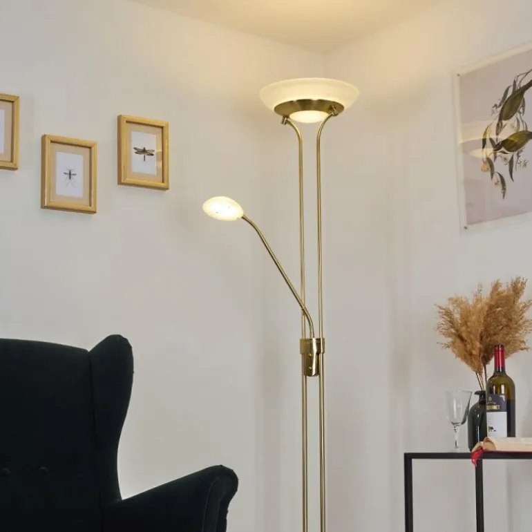 Lampadaire Mairoa LED Laiton, 2 lumières