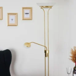 Lampadaire Mairoa LED Laiton, 2 lumières
