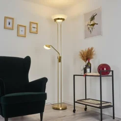 Lampadaire Mairoa LED Laiton, 2 lumières