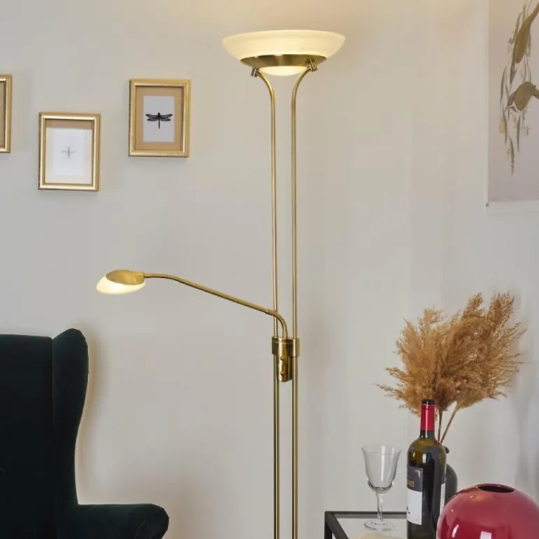 Lampadaire Mairoa LED Laiton, 2 lumières