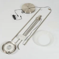 Lampadaire Mairoa LED Nickel mat, 2 lumières