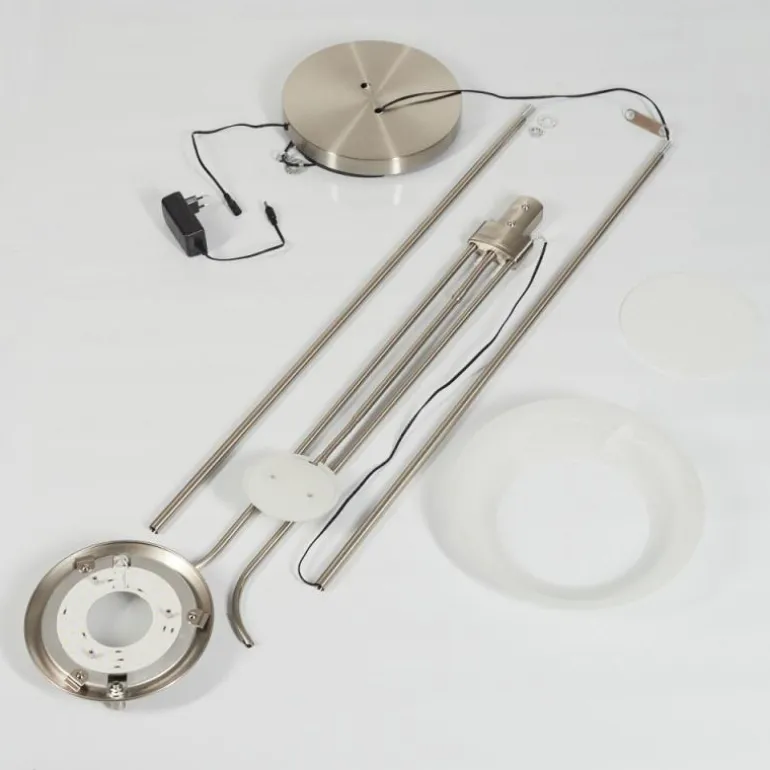 Lampadaire Mairoa LED Nickel mat, 2 lumières