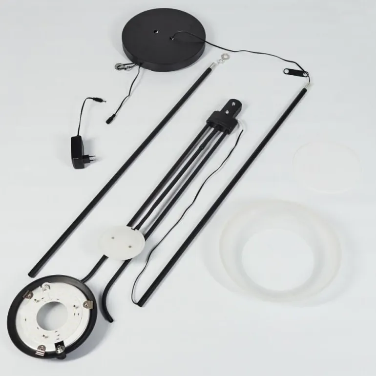 Lampadaire Mairoa LED Noir, 2 lumières