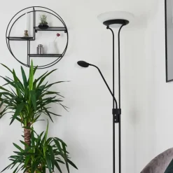 Lampadaire Mairoa LED Noir, 2 lumières
