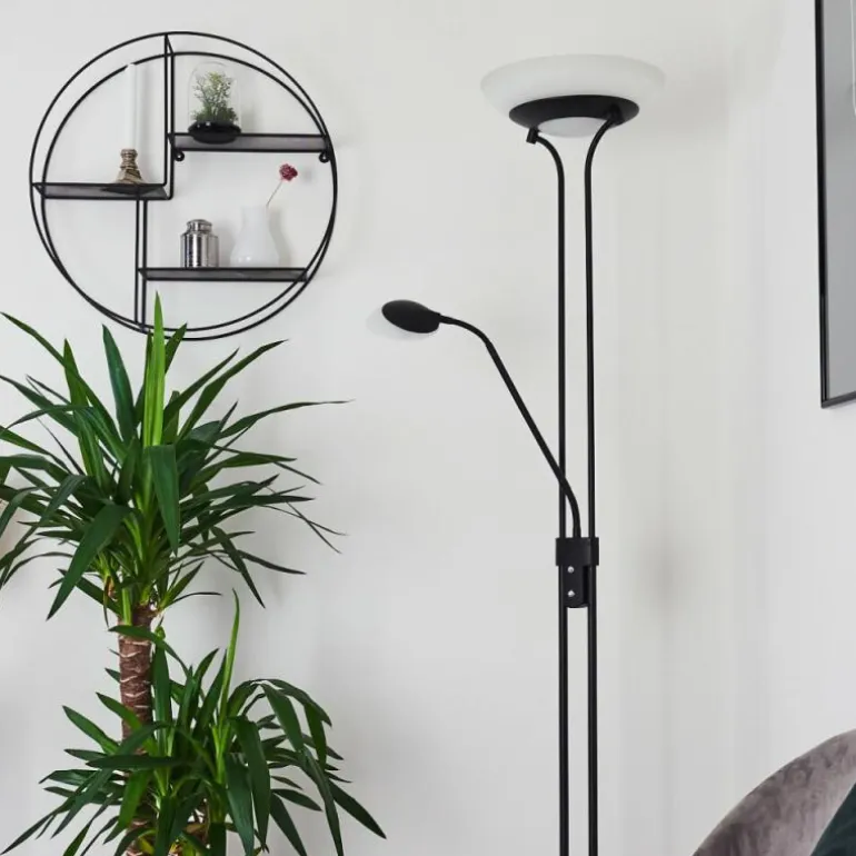 Lampadaire Mairoa LED Noir, 2 lumières