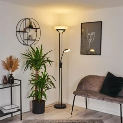 Lampadaire Mairoa LED Noir, 2 lumières