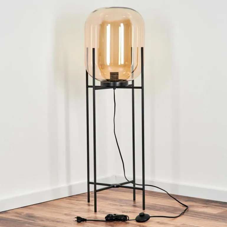 Lampadaire Manzano Noir, 1 lumière