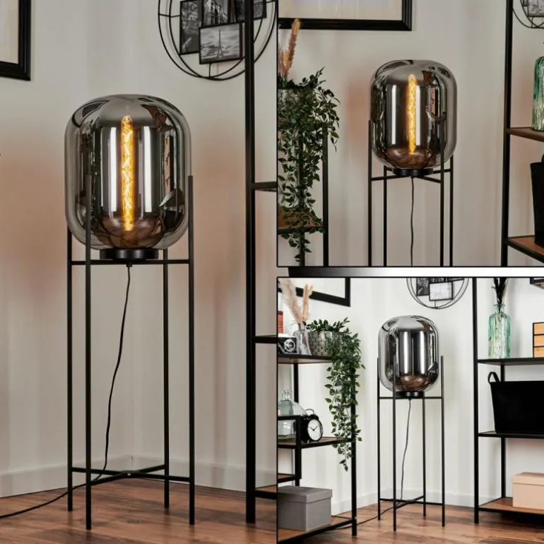 Lampadaire Manzano Noir, 1 lumière