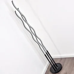 Lampadaire Mapleton LED Noir, 3 lumières, Télécommandes