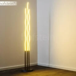 Lampadaire Mapleton LED Nickel mat, 3 lumières, Télécommandes