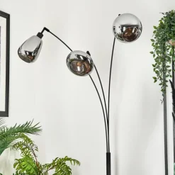 Lampadaire Maynal Noir, 3 lumières