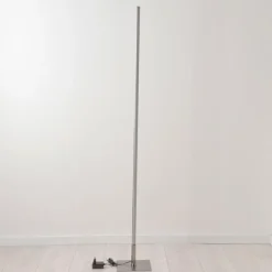 Lampadaire Minacar LED Nickel mat, 1 lumière, Télécommandes, Changeur de couleurs