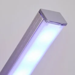 Lampadaire Minacar LED Nickel mat, 1 lumière, Télécommandes, Changeur de couleurs
