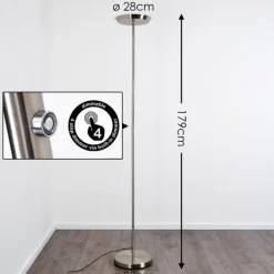 Lampadaire Mjölby LED Nickel mat, 1 lumière