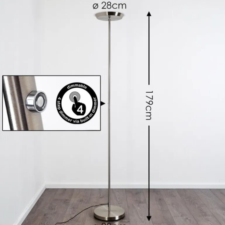 Lampadaire Mjölby LED Nickel mat, 1 lumière