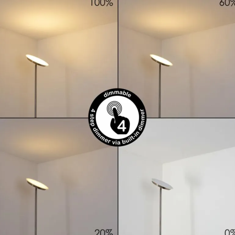 Lampadaire Mjölby LED Nickel mat, 1 lumière
