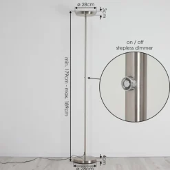 Lampadaire Mjölby LED Nickel mat, 1 lumière