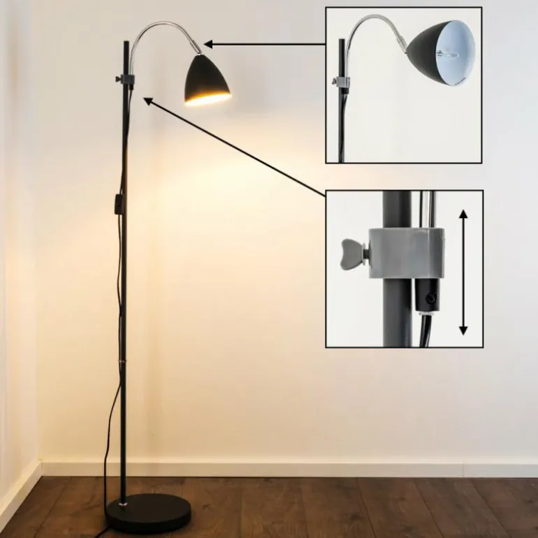 Lampadaire MURURETA Noir, 1 lumière