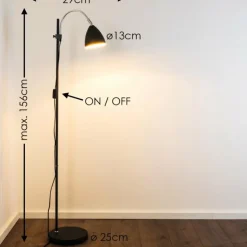 Lampadaire MURURETA Noir, 1 lumière