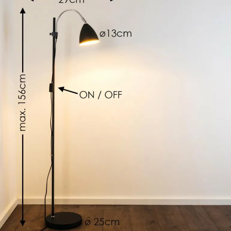 Lampadaire MURURETA Noir, 1 lumière