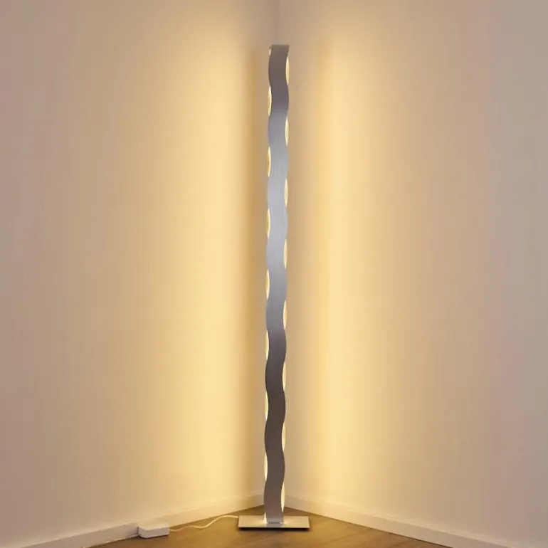 Lampadaire Nagold LED Chrome, Nickel mat, 1 lumière