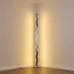 Lampadaire Nagold LED Chrome, Nickel mat, 1 lumière