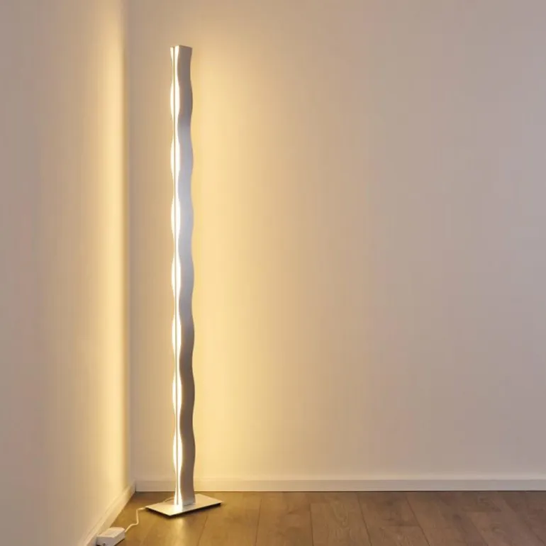 Lampadaire Nagold LED Chrome, Nickel mat, 1 lumière