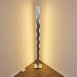 Lampadaire Nagold LED Chrome, Nickel mat, 1 lumière