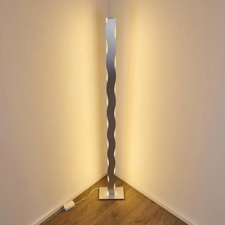 Lampadaire Nagold LED Chrome, Nickel mat, 1 lumière