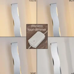 Lampadaire Nagold LED Chrome, Nickel mat, 1 lumière