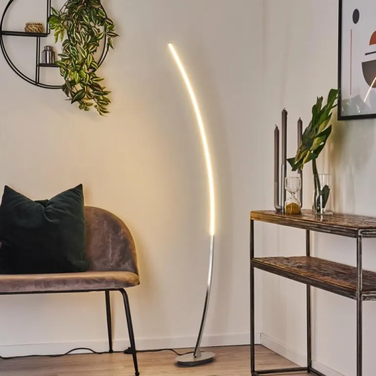 Lampadaire Nagu LED Nickel mat, 1 lumière